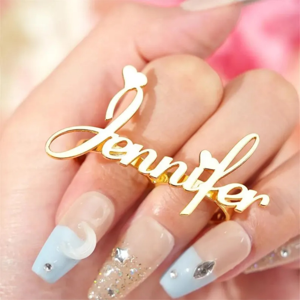 LeeChee Personalisierter Zwei- – Initial Ring Custom Bewertung und Preis